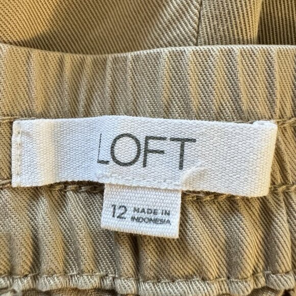 LOFT Women’s Wide Leg Pants Size 12 High Rise Pockets 100% Lyocell - Picture 5 of 6